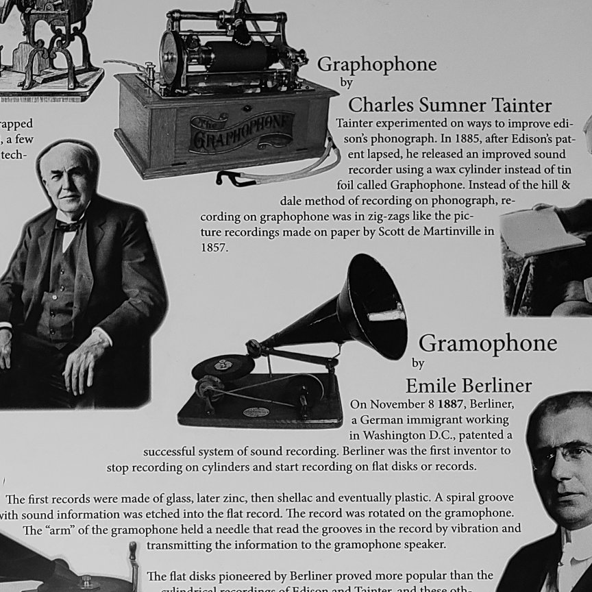 display showing history of recorded sound